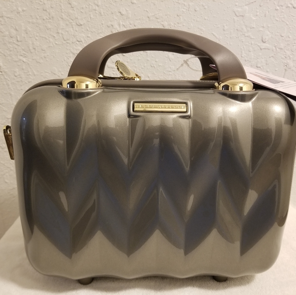 MARCY MCKENNA 2-in-1 MILAN Hardside BEAUTY CASE Gray